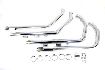 MCM Illusion Drag Pipe Set Chrome for Harley Davidson XL (2004-2013) by MCM