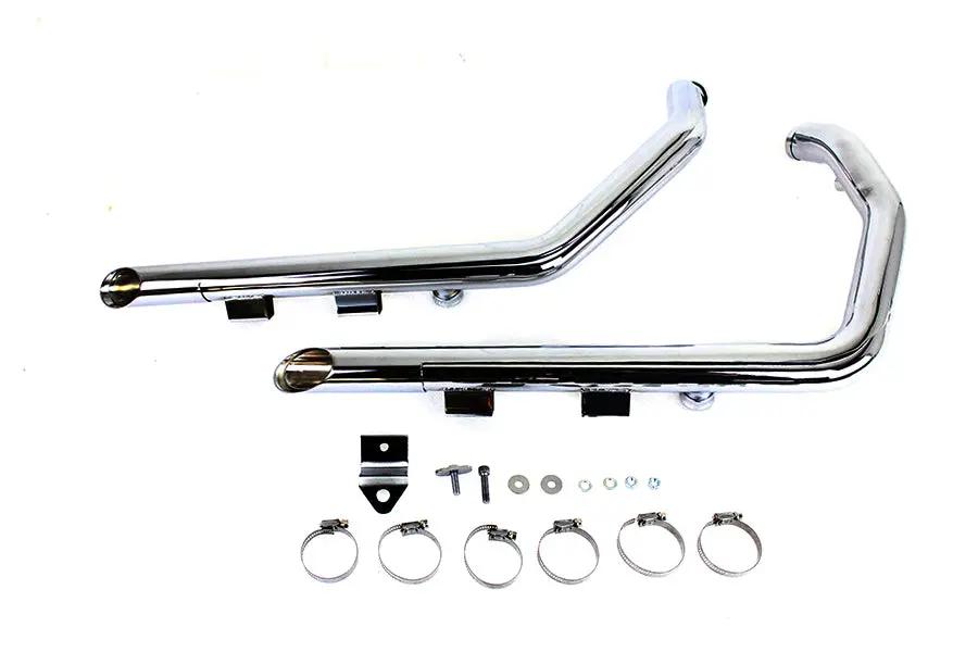 MCM Illusion Drag Pipe Set Chrome for Harley Davidson XL (2014-2023) by MCM