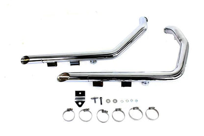 MCM Illusion Drag Pipe Set Chrome for Harley Davidson XL (2014-2023) by MCM