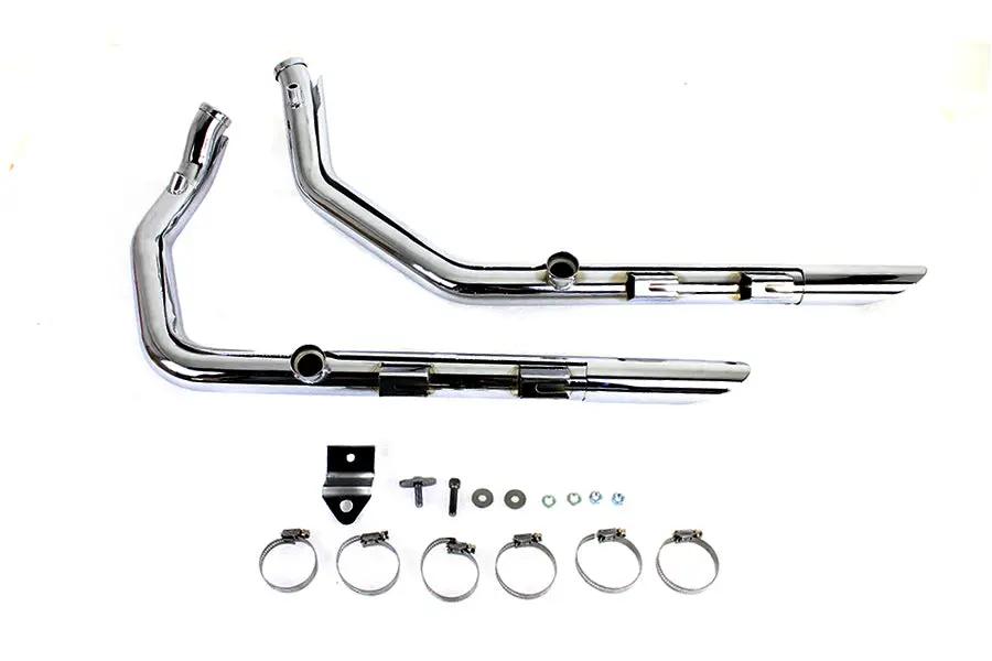 MCM Illusion Drag Pipe Set Chrome for Harley Davidson XL (2014-2023) by MCM