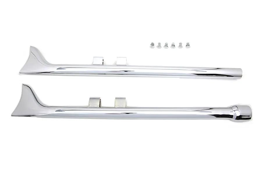 Wyatt Gatling M8 36 inch Straight Fishtail Exhaust Extension Set Chrome by Wyatt Gatling