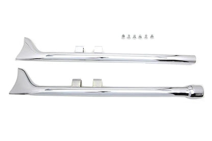 Wyatt Gatling M8 36 inch Straight Fishtail Exhaust Extension Set Chrome by Wyatt Gatling