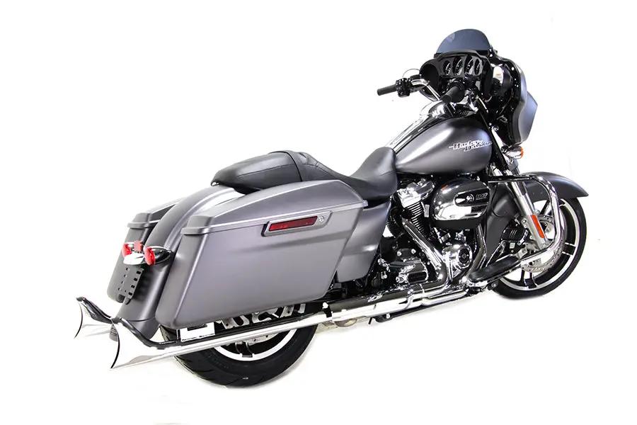Wyatt Gatling M8 36 inch Straight Fishtail Exhaust Extension Set Chrome by Wyatt Gatling