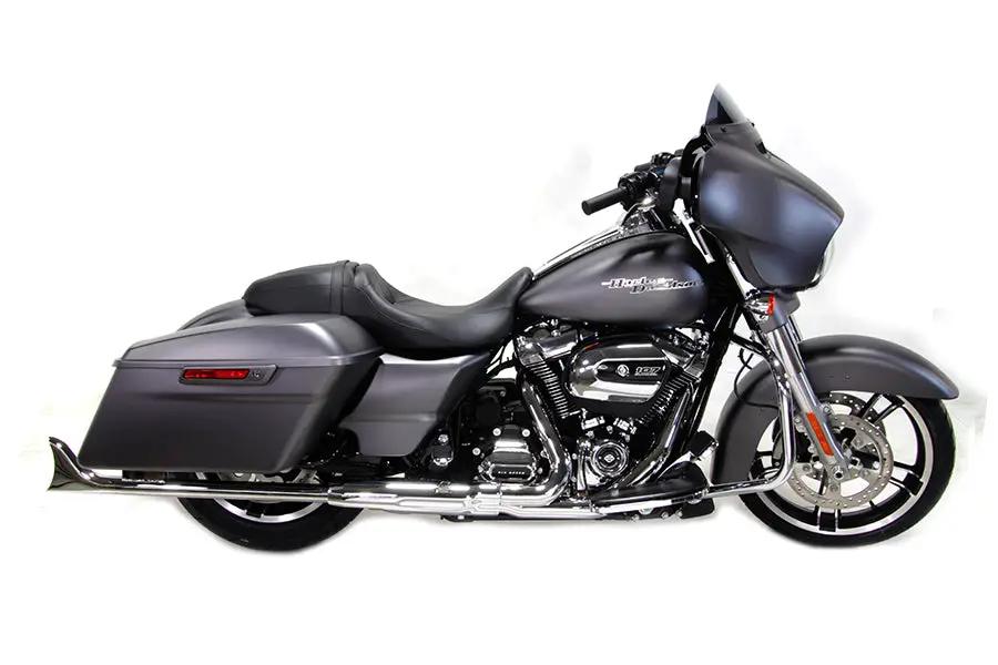Wyatt Gatling M8 36 inch Straight Fishtail Exhaust Extension Set Chrome by Wyatt Gatling