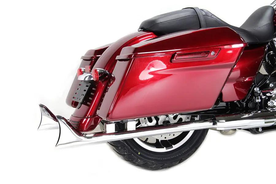 V-Twin M8 33 inch Straight Fishtail Exhaust Extension Set Chrome for Harley Davidson FLT by V-Twin