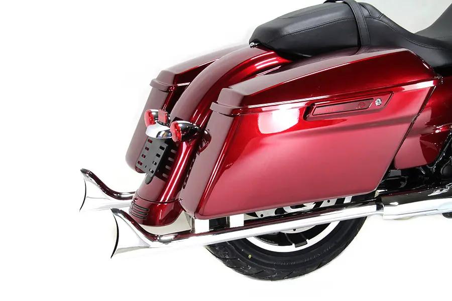 V-Twin M8 33 inch Straight Fishtail Exhaust Extension Set Chrome for Harley Davidson FLT by V-Twin