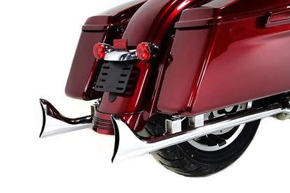 V-Twin M8 33 inch Straight Fishtail Exhaust Extension Set Chrome for Harley Davidson FLT by V-Twin