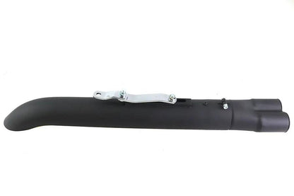 V-Twin 2:1 24 inch Collector Turn Out Muffler Black – Dual Pipe Inlet, Non-Removable Welded Baffles, 24 Inch Length by V-Twin