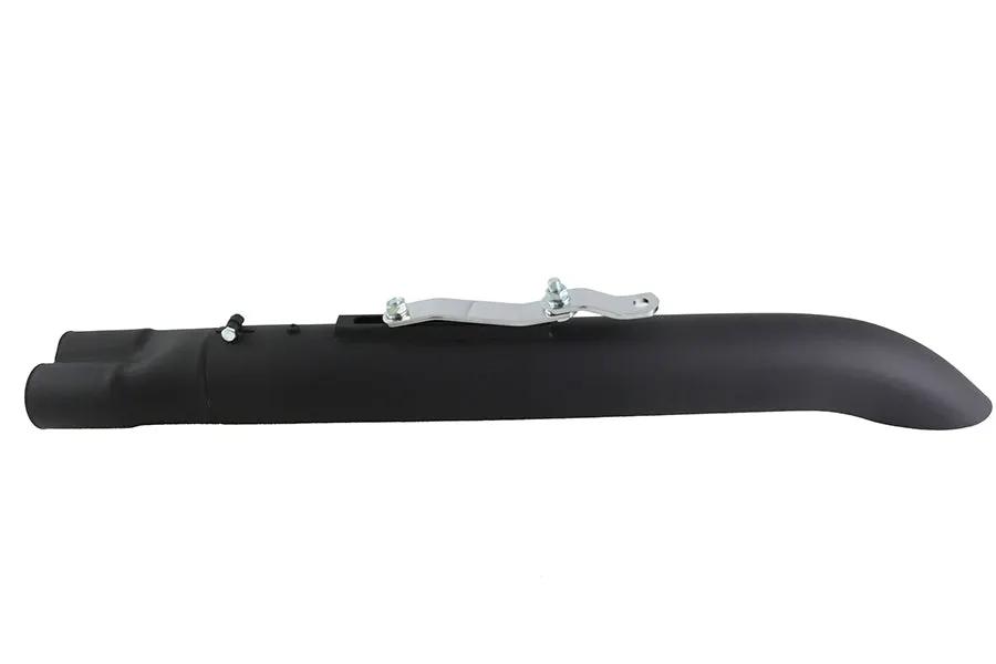 V-Twin 2:1 24 inch Collector Turn Out Muffler Black – Dual Pipe Inlet, Non-Removable Welded Baffles, 24 Inch Length by V-Twin