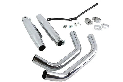 V-Twin Tapered Muffler Exhaust Kit Chrome Dual Type for Harley Davidson XLH 1957-1966 by V-Twin