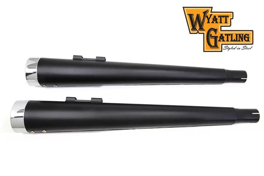 Wyatt Gatling Muffler Set with Vortex Tips for Harley Davidson FLT Models by Wyatt Gatling