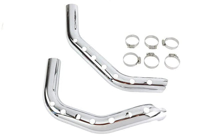 V-Twin Chrome Drilled Heat Shield Set for Harley Davidson XL (Part #78544B) by V-Twin