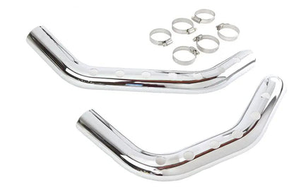 V-Twin Chrome Drilled Heat Shield Set for Harley Davidson XL (Part #78544B) by V-Twin