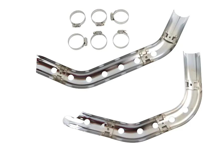 V-Twin Chrome Drilled Heat Shield Set for Harley Davidson XL (Part #78544B) by V-Twin