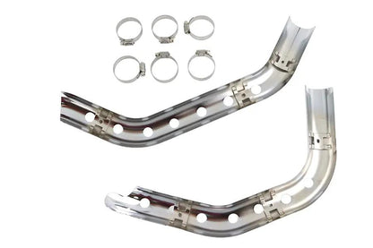 V-Twin Chrome Drilled Heat Shield Set for Harley Davidson XL (Part #78544B) by V-Twin