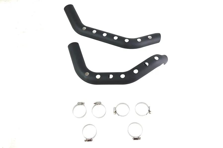 V-Twin Drilled Heat Shield Set Black for Harley Davidson XL (Part #78545B) by V-Twin