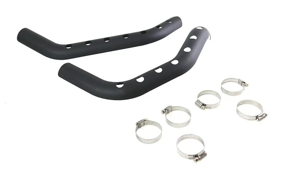 V-Twin Drilled Heat Shield Set Black for Harley Davidson XL (Part #78545B) by V-Twin