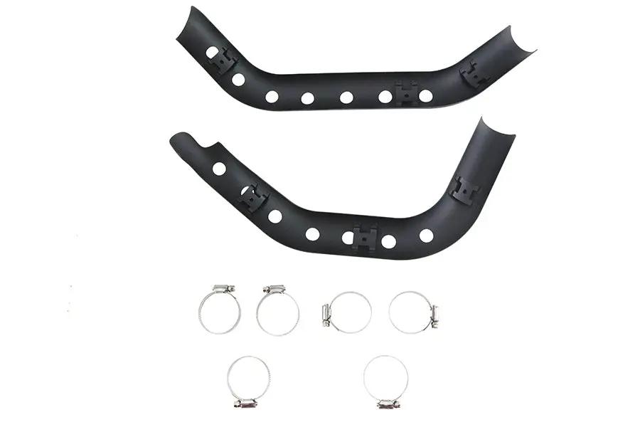 V-Twin Drilled Heat Shield Set Black for Harley Davidson XL (Part #78545B) by V-Twin