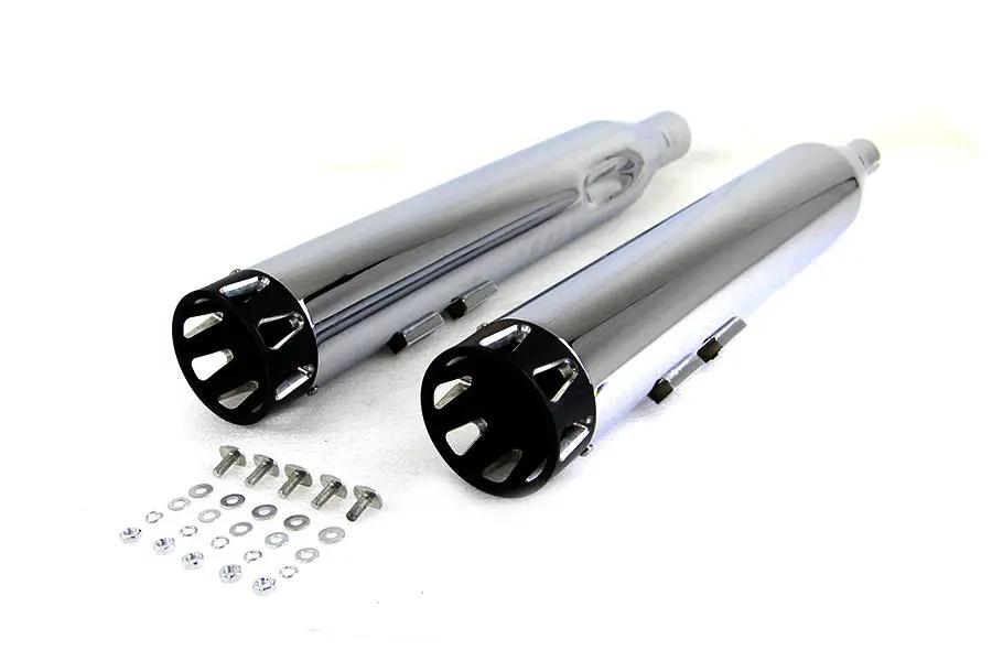 V-Twin M8 Revolver Muffler Set with Black Tip for Harley Davidson FLT (2017-2026) by V-Twin