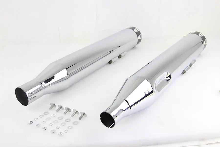 V-Twin M8 Revolver Muffler Set with Black Tip for Harley Davidson FLT (2017-2026) by V-Twin