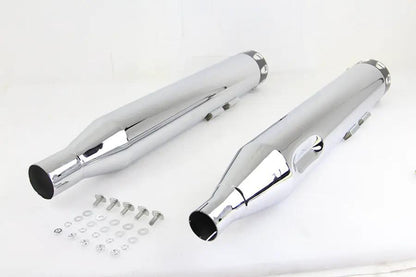 V-Twin M8 Revolver Muffler Set with Black Tip for Harley Davidson FLT (2017-2026) by V-Twin