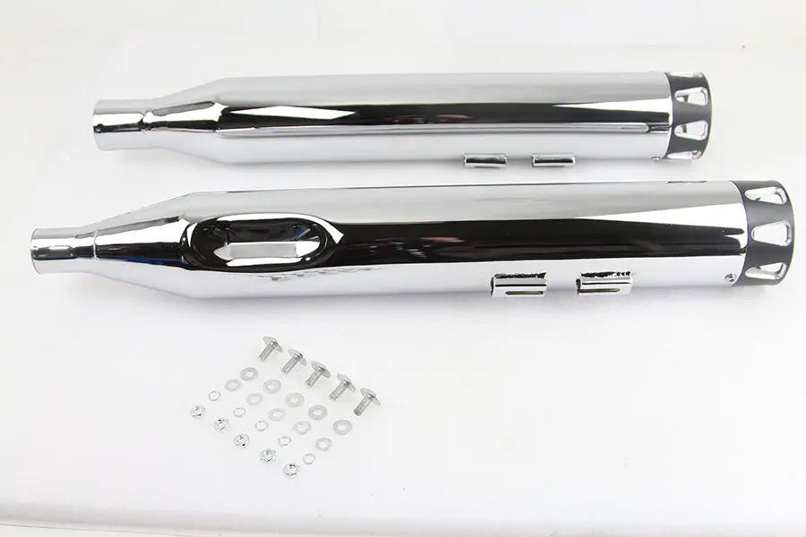 V-Twin M8 Revolver Muffler Set with Black Tip for Harley Davidson FLT (2017-2026) by V-Twin