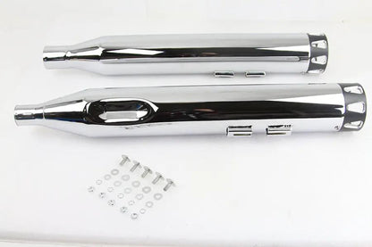 V-Twin M8 Revolver Muffler Set with Black Tip for Harley Davidson FLT (2017-2026) by V-Twin