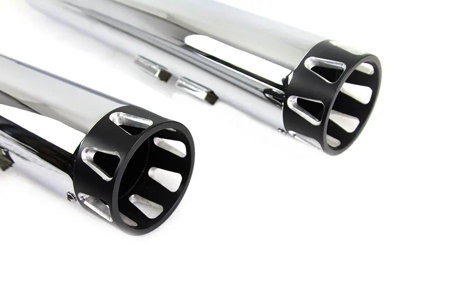 V-Twin M8 Revolver Muffler Set with Black Tip for Harley Davidson FLT (2017-2026) by V-Twin