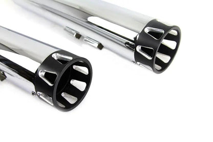 V-Twin M8 Revolver Muffler Set with Black Tip for Harley Davidson FLT (2017-2026) by V-Twin