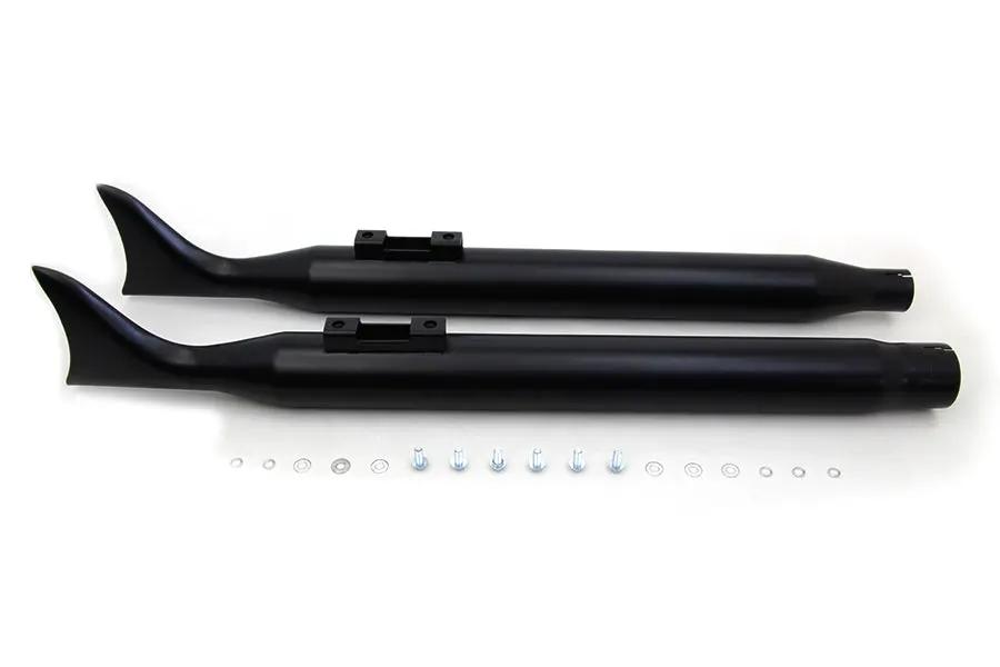 V-Twin M8 Black Fishtail Muffler Set for Harley Davidson FLT (2017-2026) by V-Twin