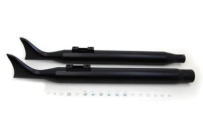 V-Twin M8 Black Fishtail Muffler Set for Harley Davidson FLT (2017-2026) by V-Twin