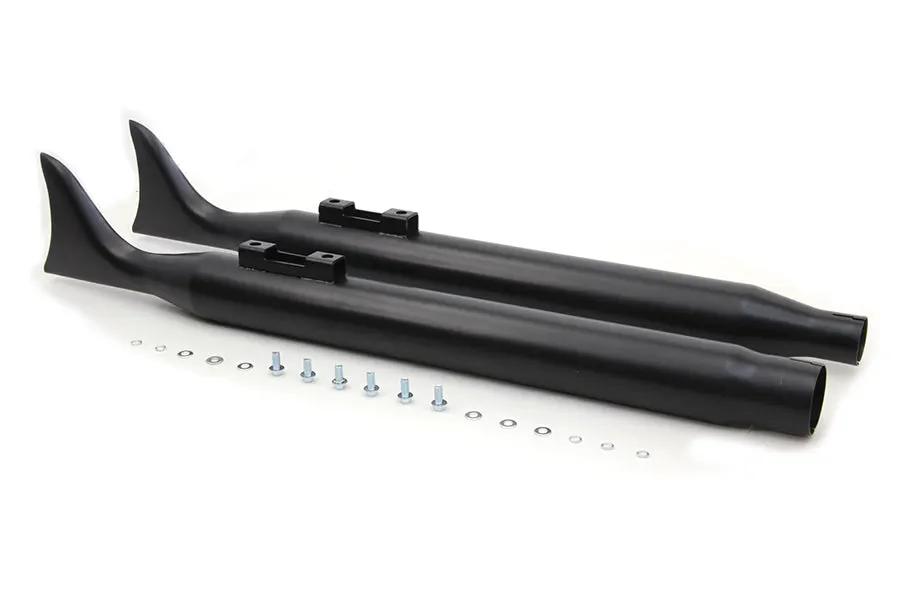 V-Twin M8 Black Fishtail Muffler Set for Harley Davidson FLT (2017-2026) by V-Twin