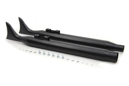 V-Twin M8 Black Fishtail Muffler Set for Harley Davidson FLT (2017-2026) by V-Twin