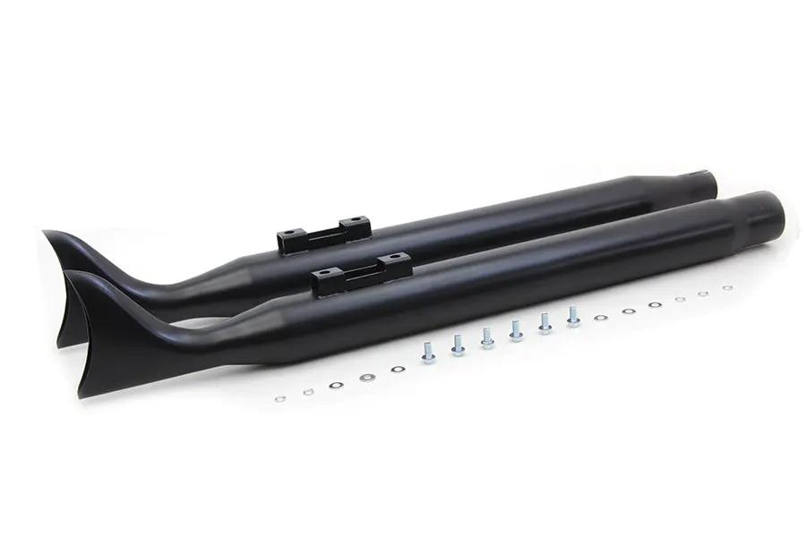 V-Twin M8 Black Fishtail Muffler Set for Harley Davidson FLT (2017-2026) by V-Twin