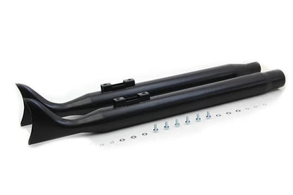 V-Twin M8 Black Fishtail Muffler Set for Harley Davidson FLT (2017-2026) by V-Twin
