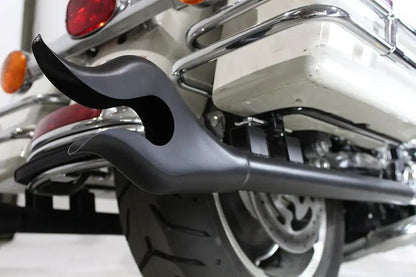 V-Twin 36 Inch Straight Flame Exhaust Pipe Extension Set for Harley Davidson FLT by V-Twin