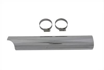 V-Twin Chrome 14 Inch Lower Y Exhaust Heat Shield for Harley Davidson FL Models by V-Twin