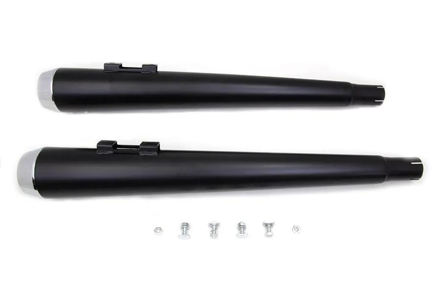 Wyatt Gatling Muffler Set with Tapered Tips for Harley Davidson FLT - Chrome Finish by Wyatt Gatling