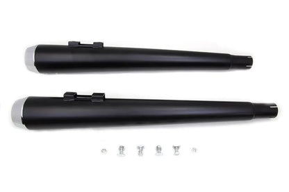 Wyatt Gatling Muffler Set with Tapered Tips for Harley Davidson FLT - Chrome Finish by Wyatt Gatling