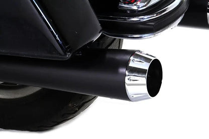 Wyatt Gatling Muffler Set with Tapered Tips for Harley Davidson FLT - Chrome Finish by Wyatt Gatling
