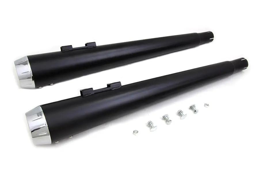 Wyatt Gatling Muffler Set with Tapered Tips for Harley Davidson FLT - Chrome Finish by Wyatt Gatling