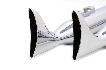 V-Twin M8 Chrome Fishtail Muffler Set for Harley Davidson FLT Models by V-Twin