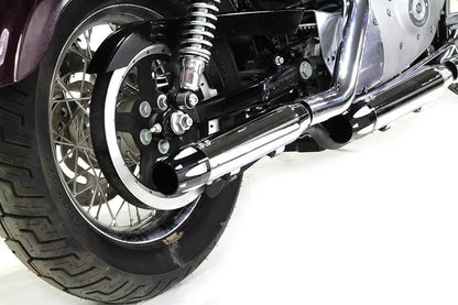 V-Twin Chrome Highlighted Revolver Tip Muffler Set for Harley Davidson XL (2014-2017) by V-Twin