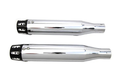 V-Twin Chrome Tapered Revolver Tip Muffler Set for Harley Davidson XL (Part #SM-02-CHROME) by V-Twin