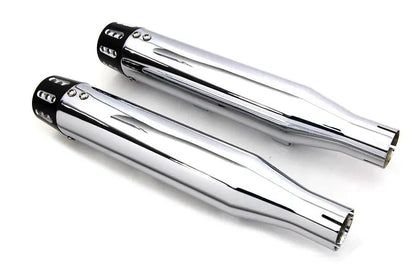 V-Twin Chrome Tapered Revolver Tip Muffler Set for Harley Davidson XL (Part #SM-02-CHROME) by V-Twin