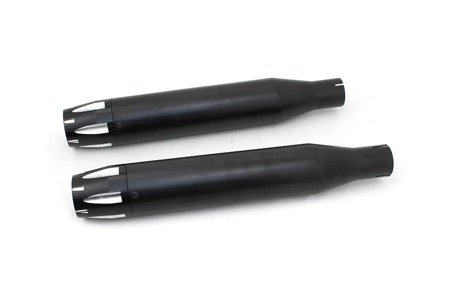 V-Twin Black Highlighted Revolver Tip Muffler Set for Harley Davidson XL (2014-2017) by V-Twin