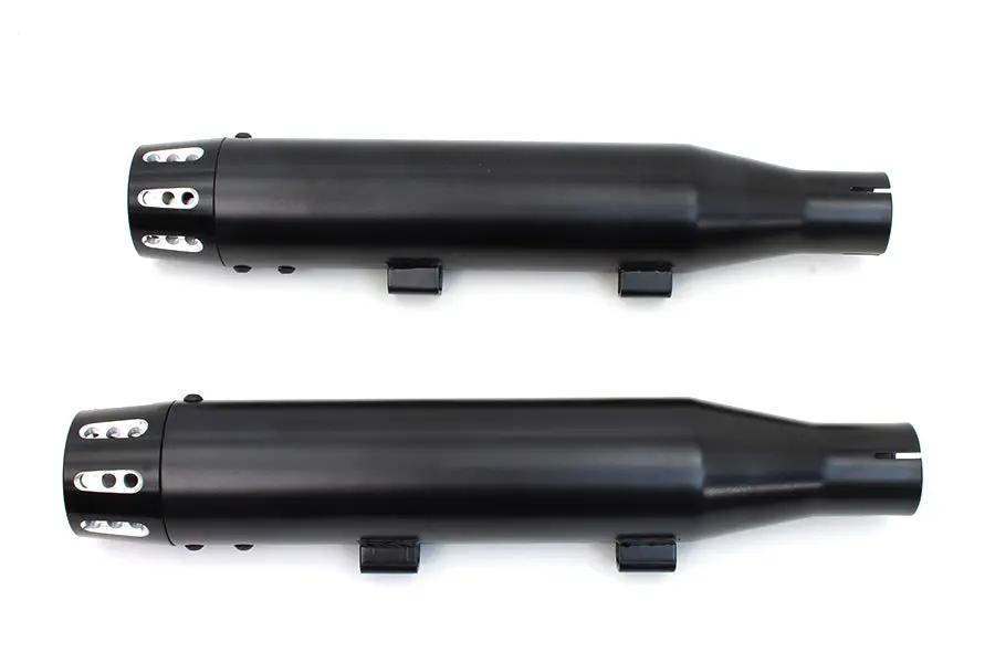 V-Twin Black Tapered Revolver Tip Muffler Set for Harley Davidson XL - Part #SM-02-BLACK by V-Twin