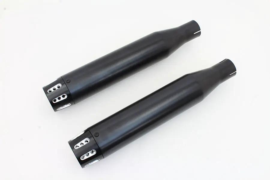 V-Twin Black Tapered Revolver Tip Muffler Set for Harley Davidson XL - Part #SM-02-BLACK by V-Twin