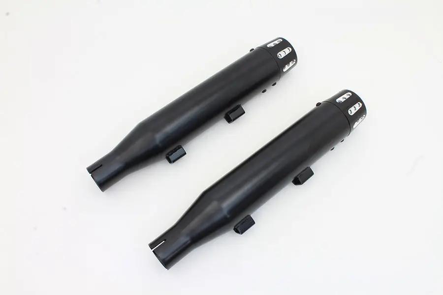 V-Twin Black Tapered Revolver Tip Muffler Set for Harley Davidson XL - Part #SM-02-BLACK by V-Twin