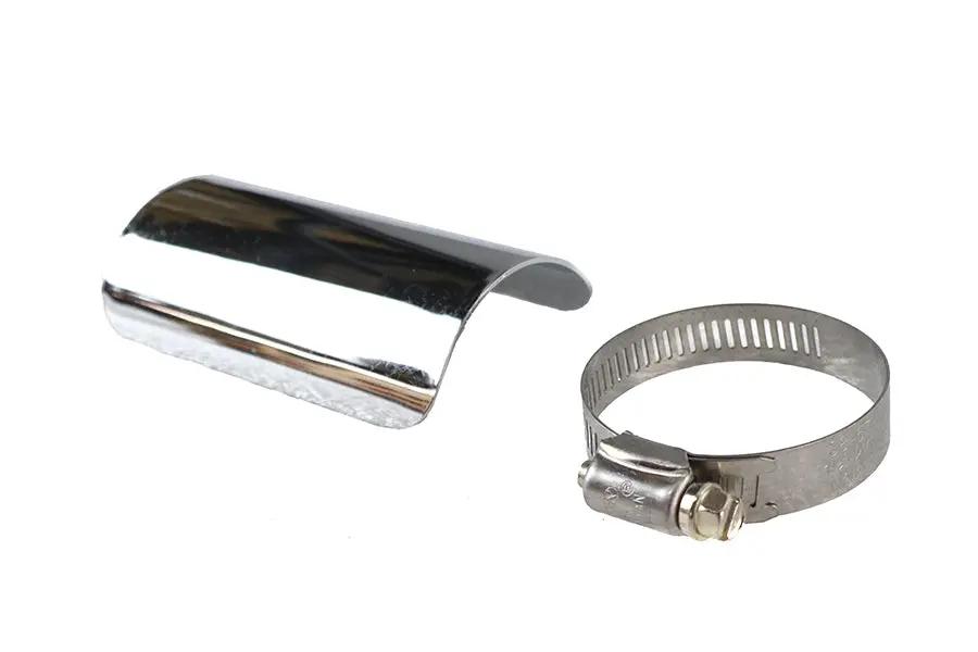 V-Twin 4 Inch Exhaust Heat Shield Chrome - Part Number 76252D by V-Twin